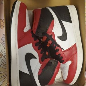 Nike Red, Black, and White Athletic Shoes